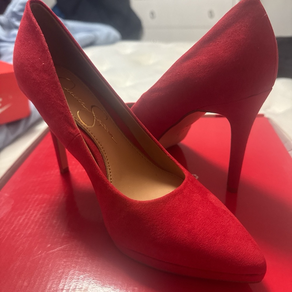 Jessica Simpson Vibrant Red Heels